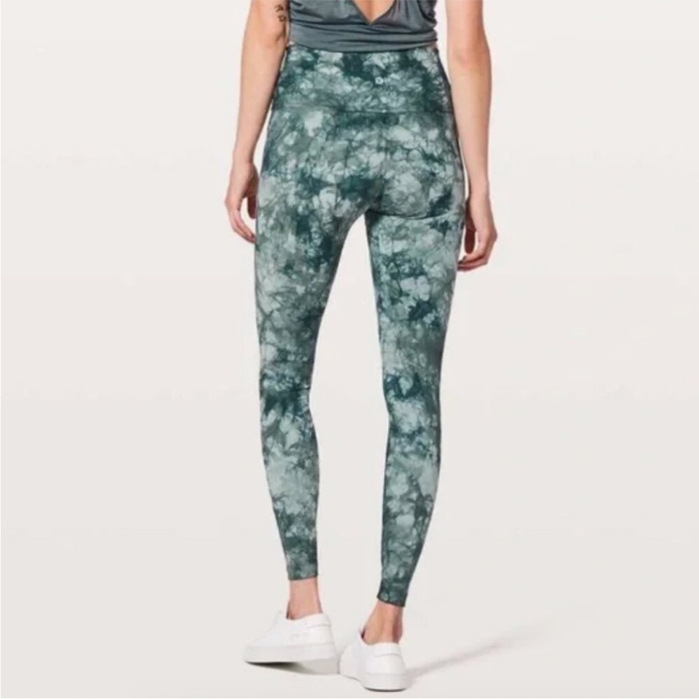 Lululemon Wunder Under Full-On Luxtreme 28" Dual Shibori Misty Moss Sea Leggings